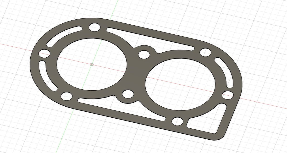 TMS_channel's tweet photo. 中華cncで絶版車のガスケットを作成。
3DモデルからGコードに起こして動作確認。
原点の設定が微妙やった。
やり直し😅 https://t.co/IHZxWaGW6f