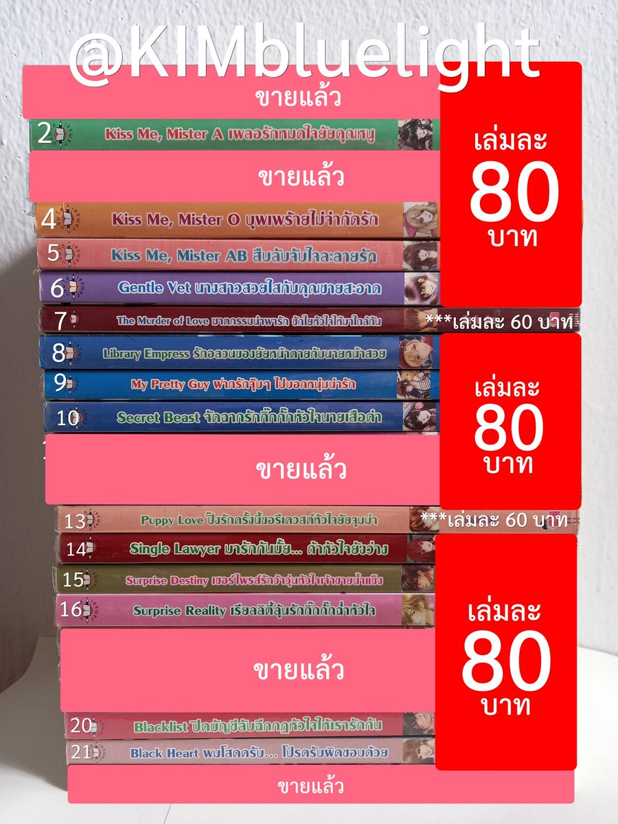 KIMbluelight's tweet photo. ! พร้อมส่ง !
📍ส่งฟรี
**ดูสภาพเพิ่มเติมได้ในรีพลาย**
#นิยายมือสอง #นิยายแจ่มใสมือ2 #นิยายแจ่มใส #นิยาย #แจ่มใสมือ2 https://t.co/tECzQJz96z
