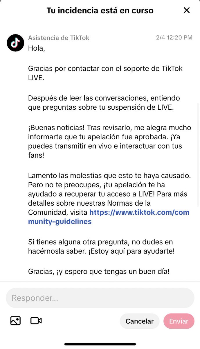 Una semana esperando que un agente me responda sobre todos los baneos que estoy teniendo en TikTok por simplemente nada para que el hdp me responda con esto
Que putisima mierda
