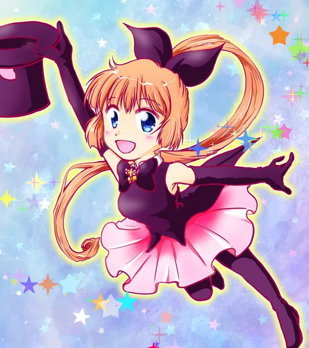 リク絵1枚目 怪盗セイント・テール リクエストあざっした!!! 後日色紙に描いてみたりします #とりかの練習ボックス