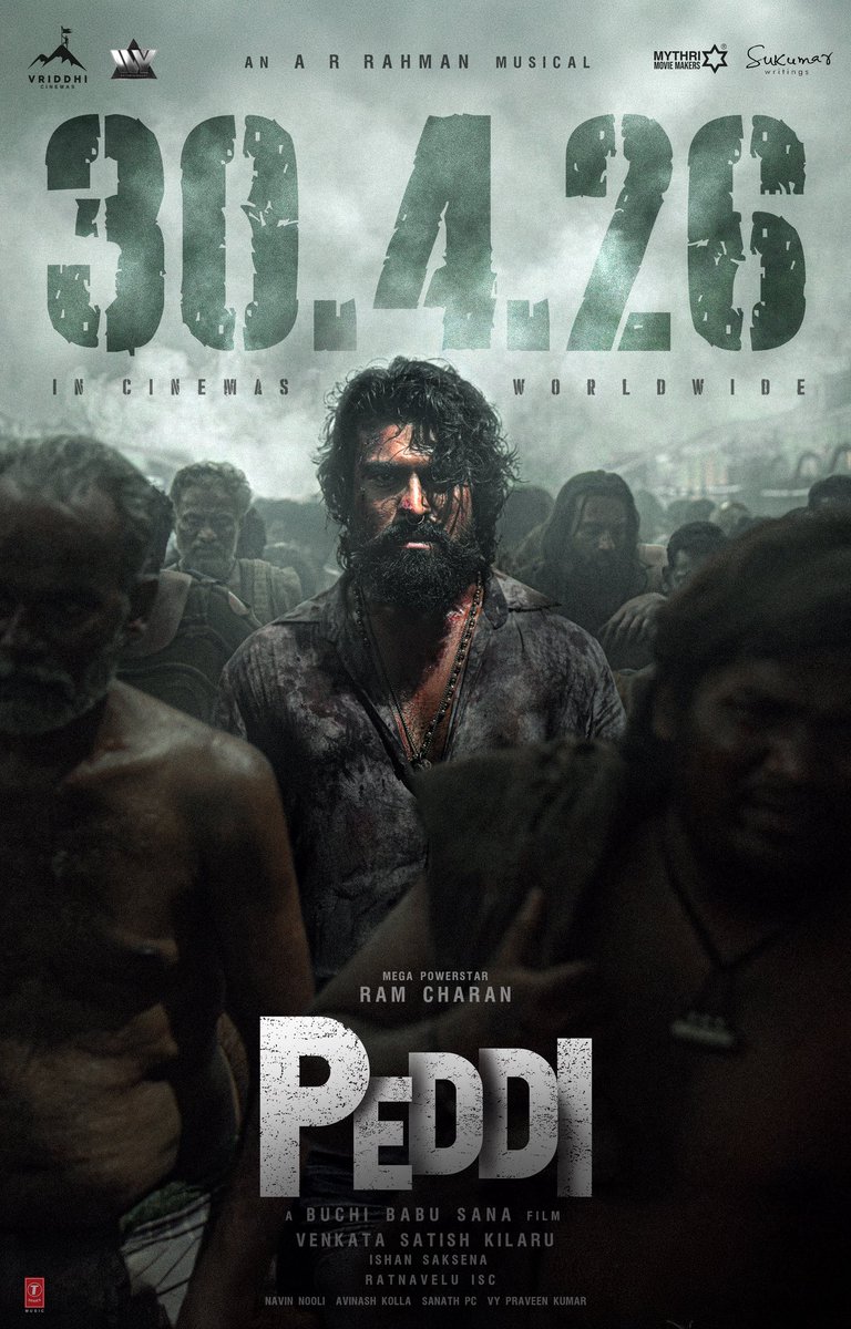 The date of his arrival changes, but not his MIGHTY GRIT ❤️‍🔥

​#PEDDI WORLDWIDE RELEASE ON 30th APRIL, 2026.