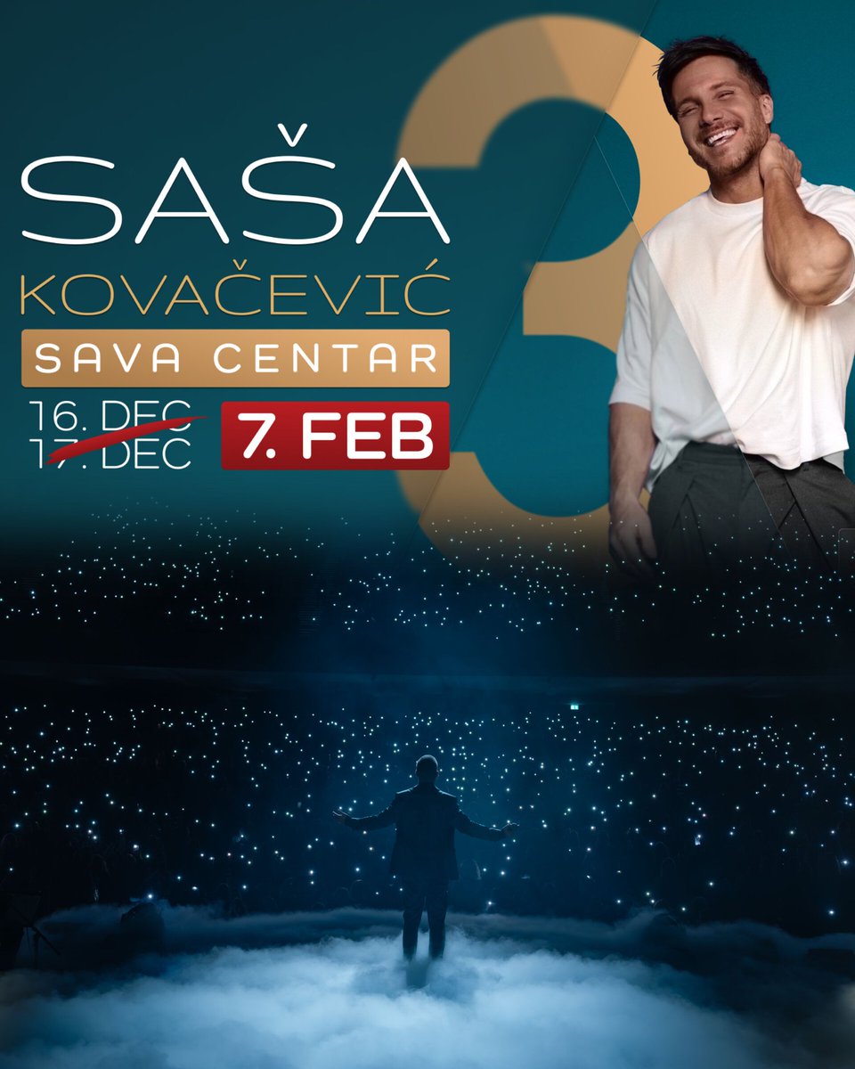 JOŠ 3 DANA | SAVA CENTAR | 07.02. | ⏳
tickets.rs/event/sasa_kov…