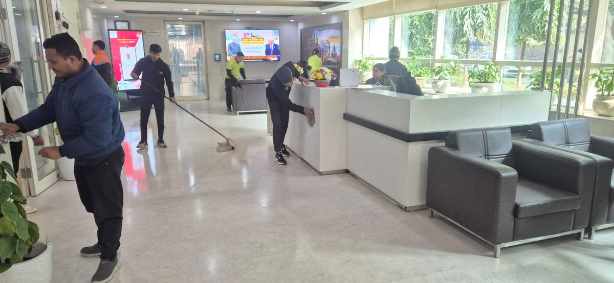 UIDAI's tweet image. We are celebrating ‘Swachhata Pakhwada’ from 1st February to 15th February 2026 at #UIDAI HO. Observing #cleanliness is a way of life, not just a campaign. Let's pledge to keep our surroundings clean.
#SwachhataPakhwada2026 #EkKadamSwachhataKiOr #Aadhaar