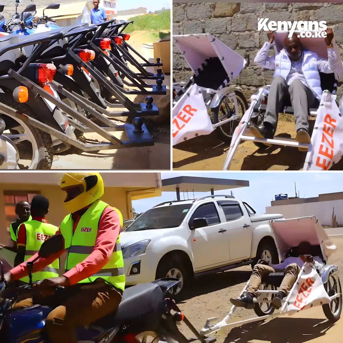 Kenyans's tweet image. Laikipia County launches boda boda ambulances for maternal health