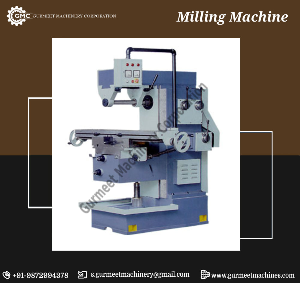 gurmeetmachines's tweet image. Gurmeet Machinery Corporation is one of the best Milling Machine Manufacturers in India. With this Vertical Milling Machine, the metal can be removed at a faster rate than before.

📷: +91-9872994378
📷: gurmeetmachines.com
.
#MillingMachine #UniversalMillingMachine