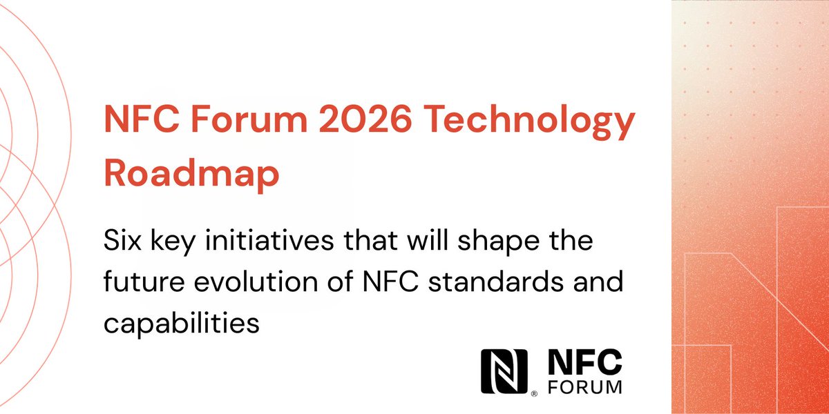nfcforum's tweet image. NFC Forum has today announced its latest Technical Roadmap for the development of NFC Forum Standards, outlining key areas of focus for the years ahead.

Read the full announcement 👉lnkd.in/eJNRwtwG

#NFC #Contactless #TechRoadmap