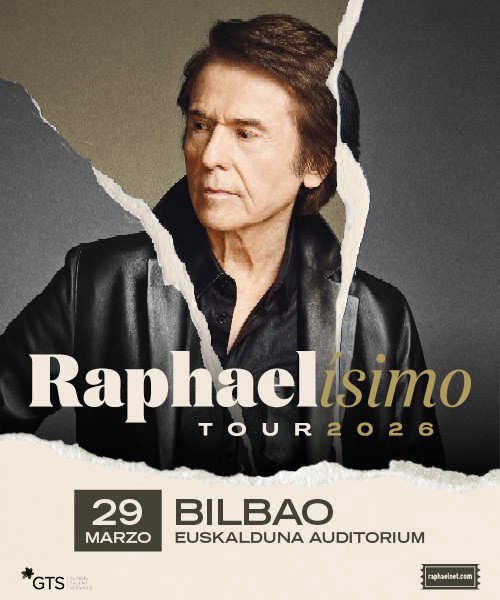 ÚLTIMAS ENTRADAS a la venta aquí euskalduna.eus/eu/detalle/RAP… para el concierto que <a href="/RAPHAELartista/">𝗥𝗔𝗣𝗛𝗔𝗘𝗟</a> ofrecerá en el <a href="/Euskalduna_eus/">Euskalduna Bilbao</a> de Bilbao el próximo 29 de marzo.