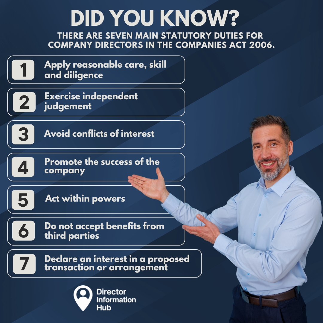 👀 Directors, this one’s for you

All company directors have seven key statutory duties they must follow under the Companies Act 2006.

Our Director Information Hub provides clear, practical guidance on director duties to help you stay compliant.

📲 Find out more: