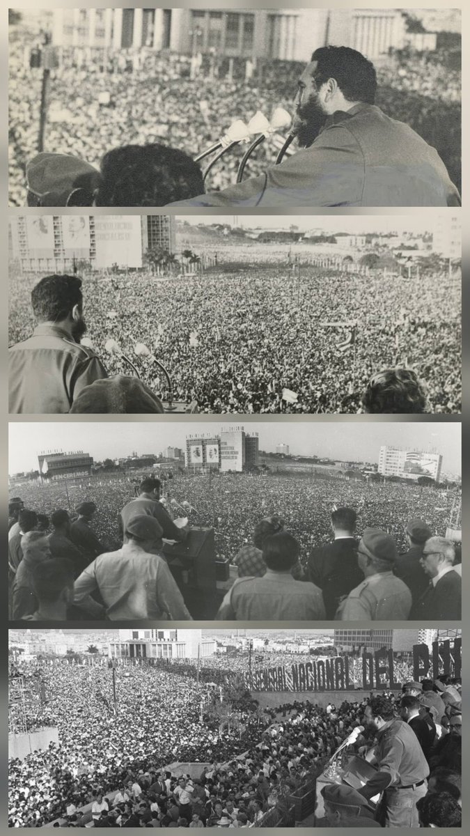 📅 #UnDíaComoHoy, el 4 de febrero de 1962, más de un millón de cubanos aprobaron junto a Fidel, en la Plaza de la Revolución, la Segunda Declaración de La Habana, que reafirmó entonces el carácter socialista y latinoamericanista de la Revolución Cubana. 🇨🇺