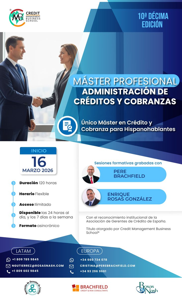 RosasNash's tweet photo. Inscríbete hoy y da el paso hacia el futuro del 𝗖𝗿𝗲𝗱𝗶𝘁 𝗠𝗮𝗻𝗮𝗴𝗲𝗺𝗲𝗻𝘁. 𝗖𝗢𝗡𝗦𝗨𝗟𝗧𝗔𝗦 𝗩Í𝗔 𝗪𝗛𝗔𝗧𝗦𝗔𝗣𝗣: https://t.co/9Cm6jY58Oc
ngutierrez@rosasnash.com
cristina@perebrachfield.com
#Crédito #Riesgos #Cobranzas #Impagados #FormaciónEjecutiva #FormaciónOnline https://t.co/kDXTIexHBO