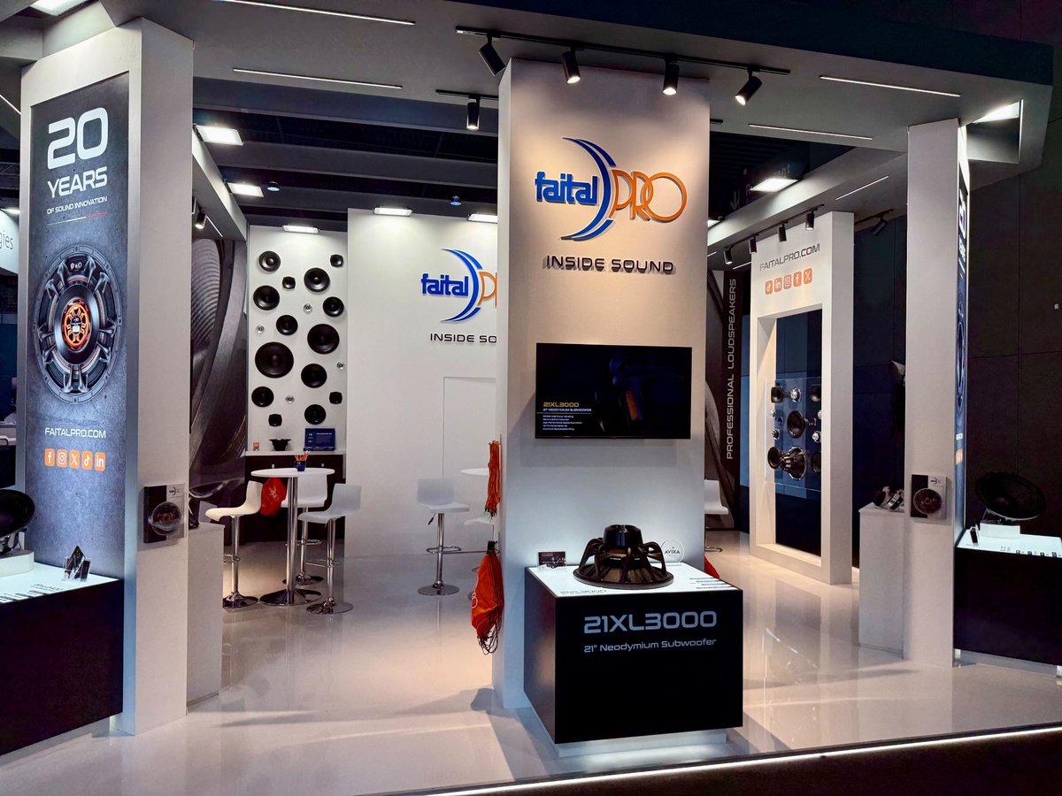 NironMagnetics's tweet photo. Rare earth magnets have dominated professional audio for 40 years. Niron exists to change that.

At @ISE_Show, @FaitalPRO, trusted by top audio manufacturers worldwide, is showcasing 8" and 10" speaker prototypes featuring our Iron Nitride magnet technology.

Experience the future of professional audio at 📍Hall 7, Booth 7K200. #ISE2026