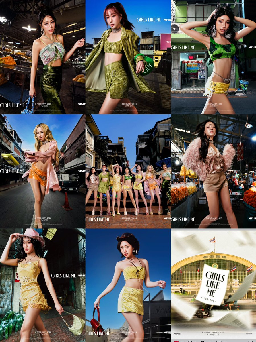 4EVE ไทยขนาดนี้ พอใจชาวเน็ตยัง ยกมาทั้งปากคลองตลาด ท่าเรือราชินี หัวลำโพง สำเพ็ง ทรงวาด เสาชิงช้า แฟชั่นจ๋ามาก ถ้าพี่ขนมาขนาดนี้ยังไม่เก็ท ก็ไปเหอะน้อง #4EVEGirlsLikeMe