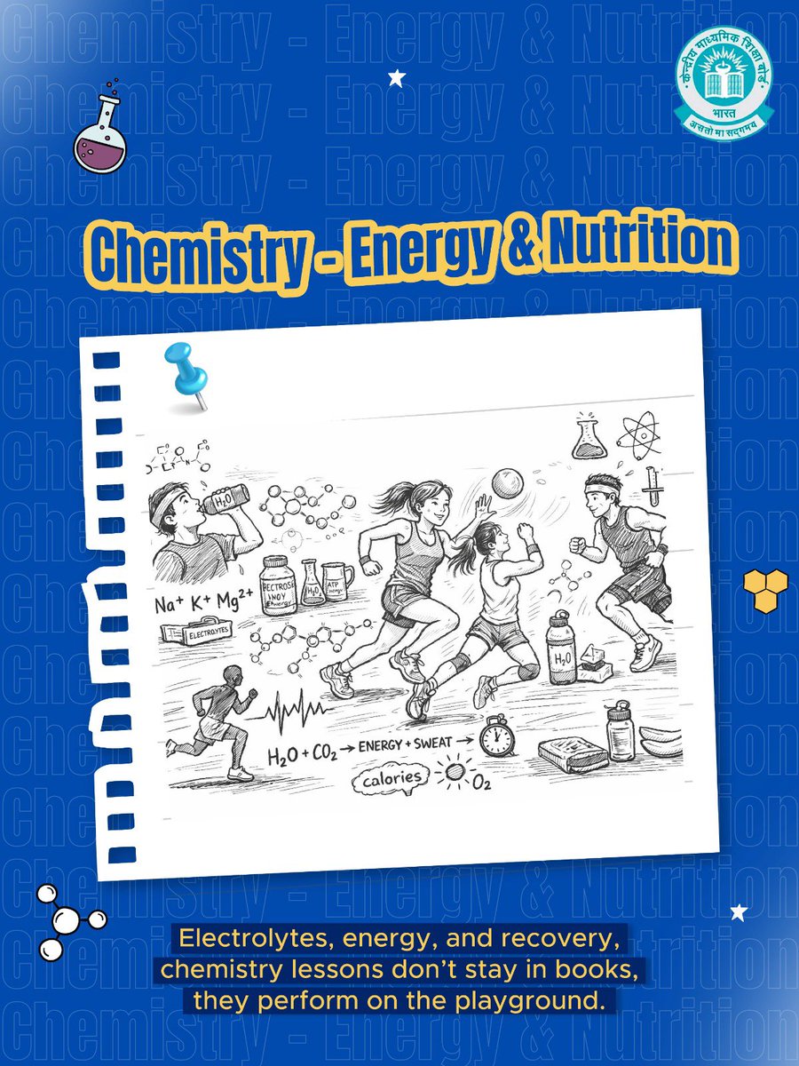 cbseindia29's tweet photo. When students know why their body needs fuel, they play smarter and recover better
Let science power healthy habits
#CBSEGames
#Learnwhileplay
#CBSESportsEducation
#Studentwellbeing https://t.co/ZZBLtn7YGn