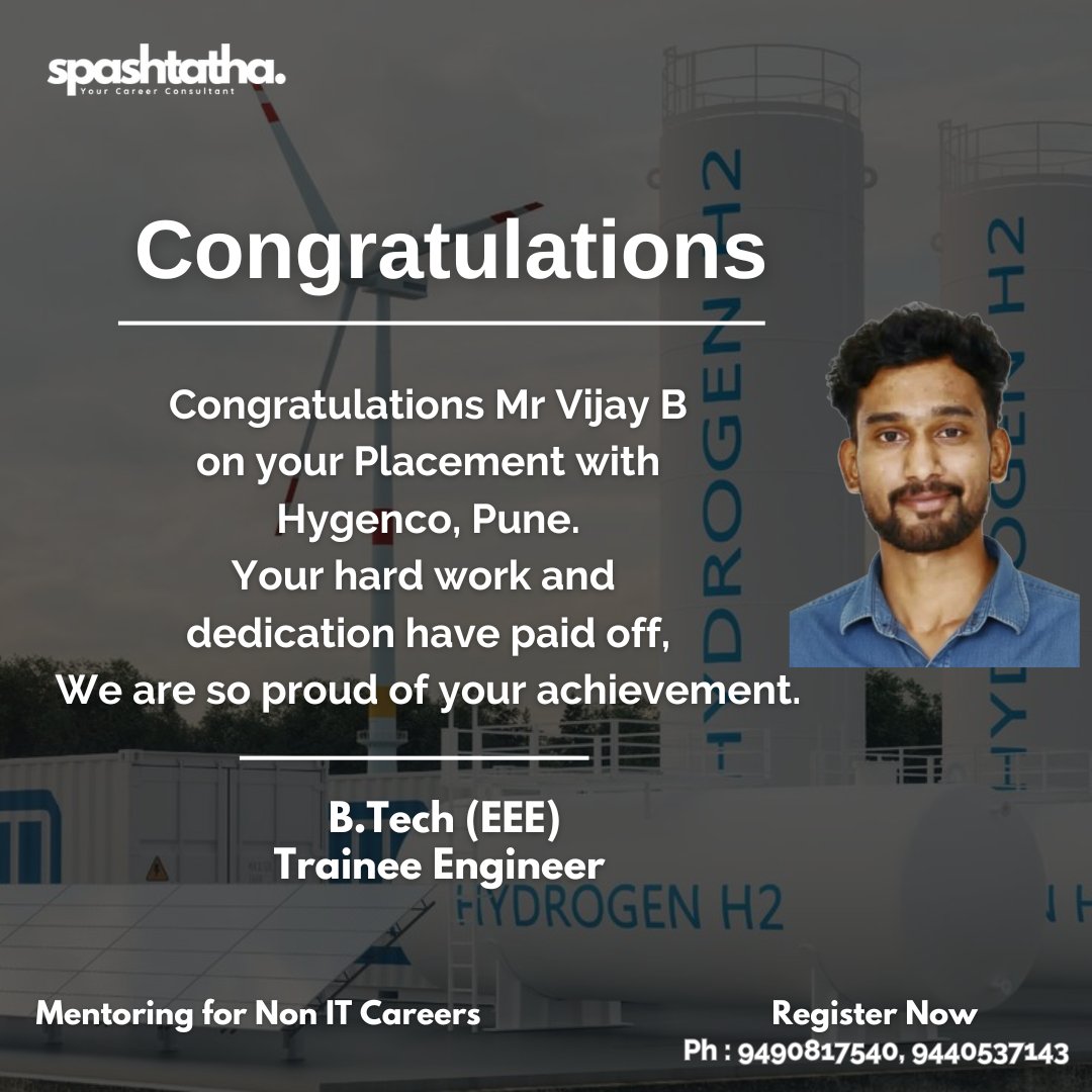 Spashtatha's tweet image. నేను ఇంజినీరింగ్ నుండి బైటకి వచ్చేసరికి ఒక మంచి ఉద్యోగం అందునా ఎలక్ట్రికల్ రంగంలోనే సాధించాలి సార్..దానికేం చెయ్యాలో చెప్పండి అంటూ ఏడాది కిందట ఈ కుర్రాడు కలిశాడు.
కట్ చేస్తే డిగ్రీ పట్టా కన్నా ముందే ఉద్యోగం.
🔥🔥🔥
#Congratulations Vijay.
🍻👏💐
#EEE
#SpashtathaReview