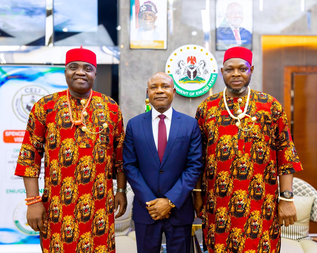 icrcng's tweet photo. On Tuesday in Enugu,. . . . . What started as a courtesy visit by the Director-General of @ICRCNG, Dr. Jobson Oseodion Ewalefoh (@JOBSON_EWALEFOH), to the Governor of Enugu State, Dr. Peter Mbah (@PNMbah), quickly became a compelling history and investment pitch on Enugu’s heritage, unity and economic potential.

After their private meeting, Governor Mbah took the DG and his delegation through Enugu’s economic history and inclusive character, highlighting the coal discovery era and the state’s long-standing reputation for unity, hospitality and peaceful coexistence.

He also spoke on the Enugu International Airport concession, projecting it as a future international aviation hub that will strengthen regional and global connectivity for the Southeast and beyond.

In response, the DG commended the Governor’s leadership, noting that the Enugu Airport has recorded impressive progress within a short time, describing the July target for the commencement of the international wing as commendable.

@JOBSON_EWALEFOH is driving partnerships 
#PPPs are fixing Infrastructure 
@PNMbah is indeed working