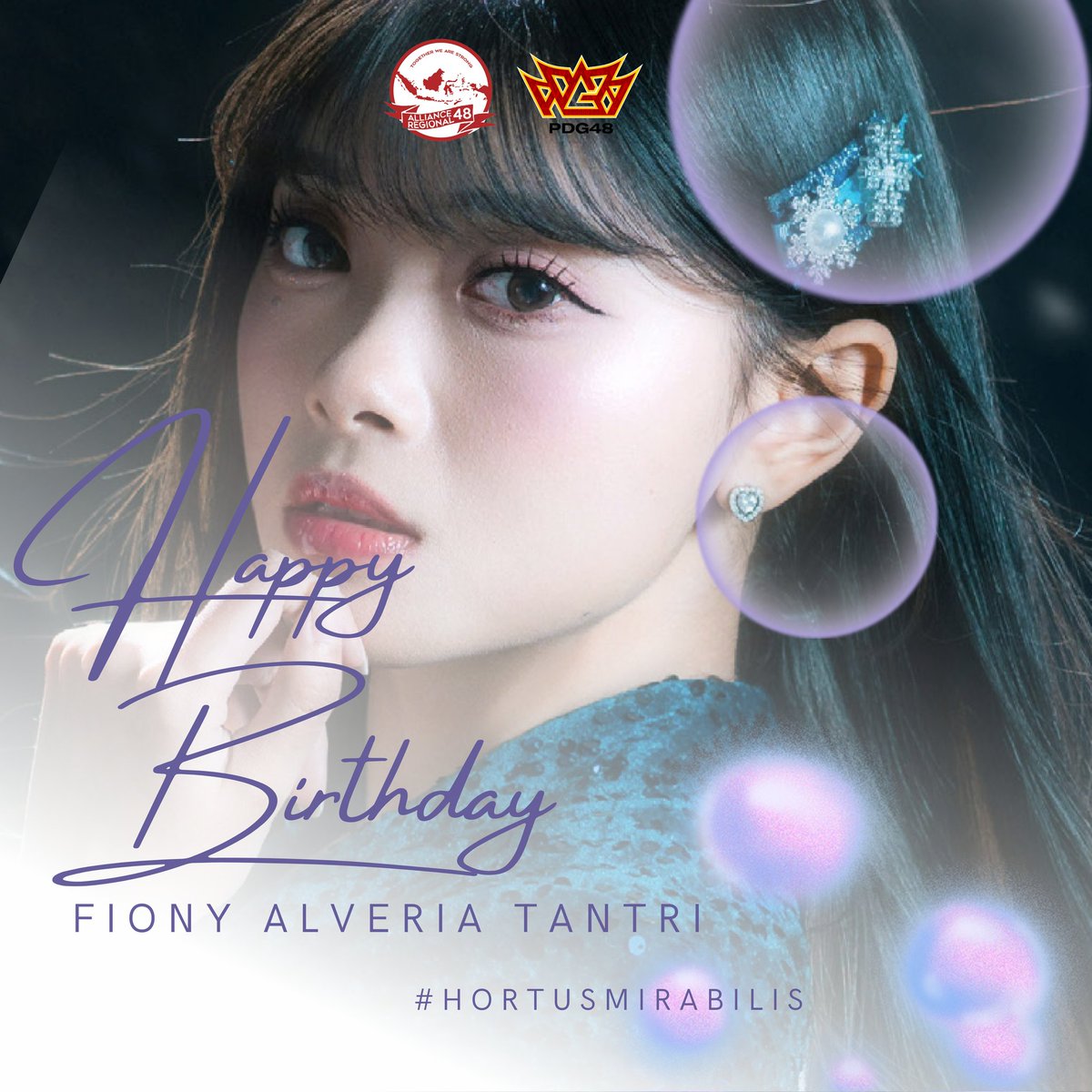 Selamat ulang tahun <a href="/A_FionyJKT48/">Fiony Alveria Tantri</a> 🎊🎊
Di hari spesial ini, semoga harimu seindah Hortus Mirabilis. Seperti bunga-bunga ajaib yang mekar di taman impian, semoga karir dan kebahagiaanmu terus tumbuh dengan warna-warni yang paling cerah.

#HortusMirabilis