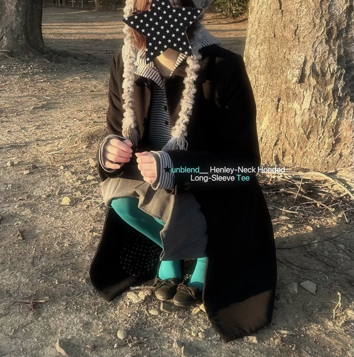 necoco__nyan's tweet image. 〔@unblend_store 〕 
unblendのフード付きロンT⸝⋆
コートと重ね着をすると上からも袖からもボーダーが見えてキュートです🐬
2/13(fri.)からzozotownで発売です☑ 
#pr #ロンt