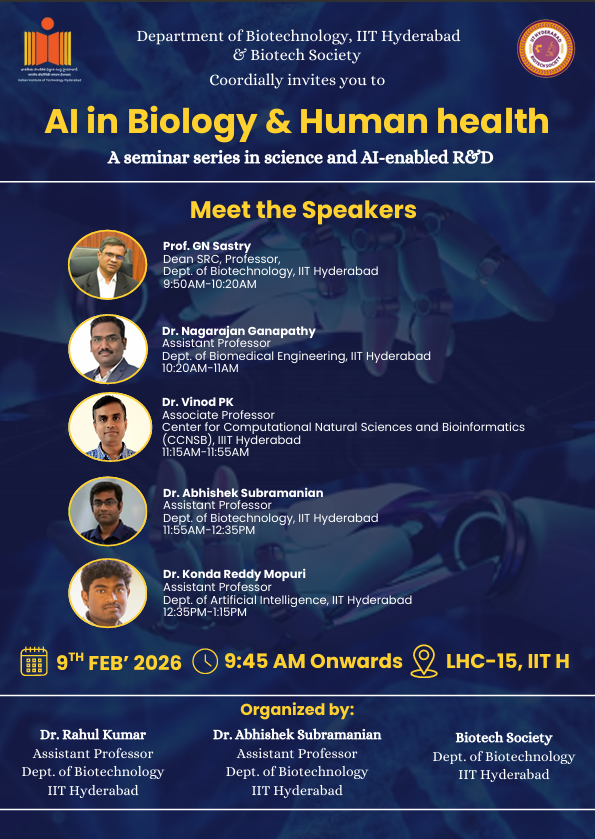 Department of Biotechnology, IIT Hyderabad tweet media