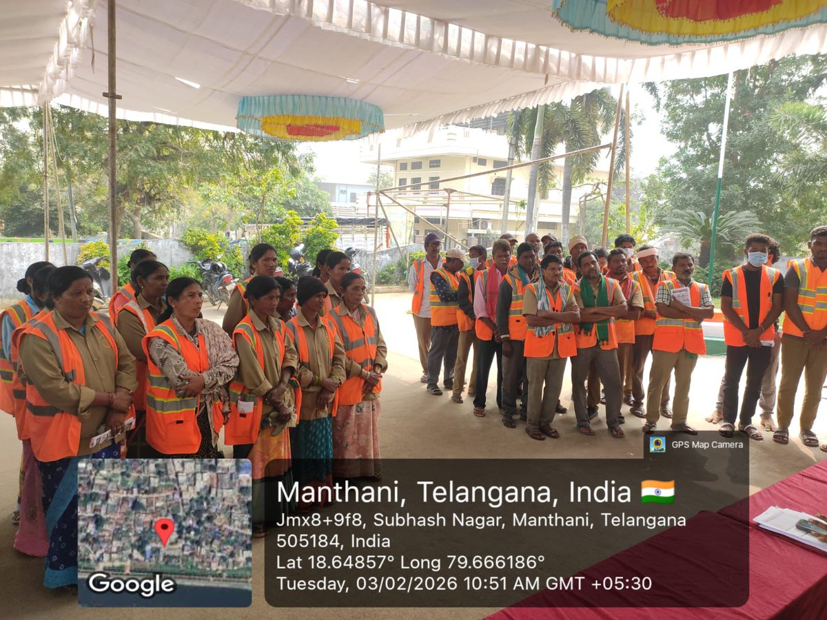 GHMCOnline's tweet image. 🧹GHMC Mentors Manthani Under Swachh Shehar Jodi !!

Under #SwachhBharatMission – Urban 2.0, the #GHMC undertook an intensive field visit to Manthani Municipality, focusing on practical, on-ground mentoring to strengthen urban sanitation systems.

Key Focus Areas
🧑‍🏫 Capacity