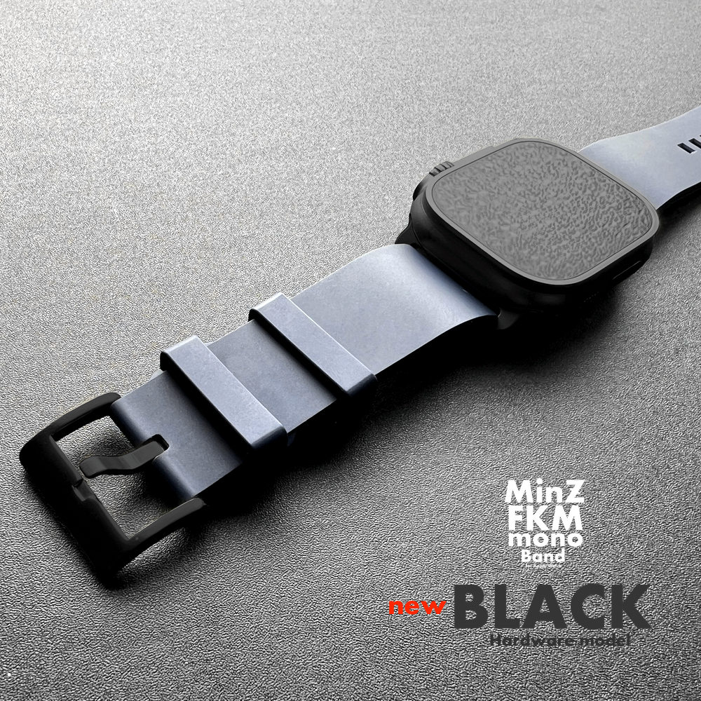 TYO_Mac's tweet image. 【再入荷】到着！お待たせいたしました。＜MinZ FKM mono Band＞ブラックレザー×ブラック金具再入荷。
tyo2l.com/MinZ-FKM-mono/　#MinZ #FKM #AppleWatch