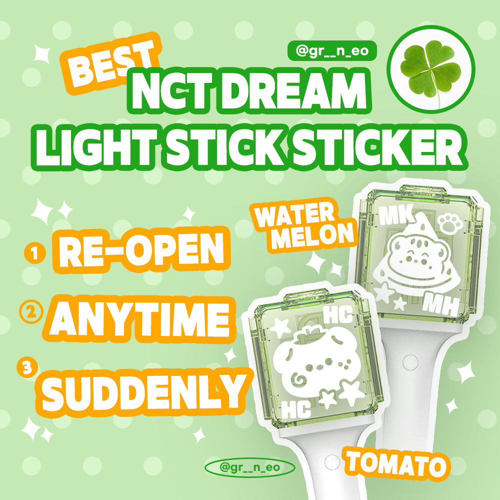 💚엔시티드림 반사스티커 판매💚

#RT 추첨 두분께 원하는 반스를 보내드립니다

🗓️ 2/6(금) 8:25PM - 2/14(토) 14:00PM

(+와글와글 반스 포함!)
(-아크릴판 없음ㅠㅠ)

🌐G.O.→DM

실물 후기가 궁금하신 분들은
#그네_반스가왔땅 구경오세요🙌

🔗witchform.com/payform/?uuid=…