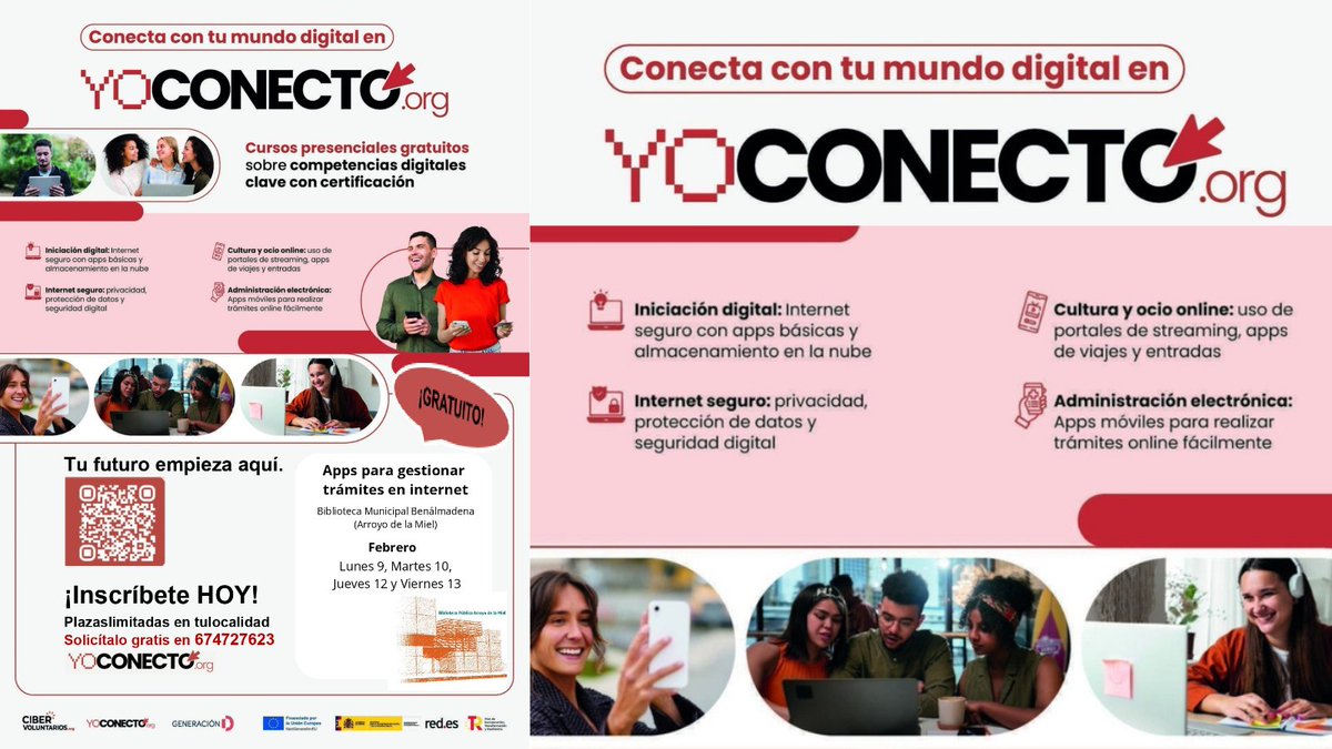 📲 La Fundacion <a href="/cibervoluntario/">Cibervoluntarios</a>  organiza la próxima semana en #TuBiblioteca 𝑇𝑢 𝑒𝑛𝑡𝑜𝑟𝑛𝑜 𝑑𝑖𝑔𝑖𝑡𝑎𝑙: 𝐴𝑝𝑝𝑠 𝑝𝑎𝑟𝑎 𝑔𝑒𝑠𝑡𝑖𝑜𝑛𝑎𝑟 𝑡𝑟á𝑚𝑖𝑡𝑒𝑠 𝑒𝑛 𝑖𝑛𝑡𝑒𝑟𝑛𝑒𝑡.

🎫 Plazas limitadas. Inscripciones en 674727623 o en yoconecto.org