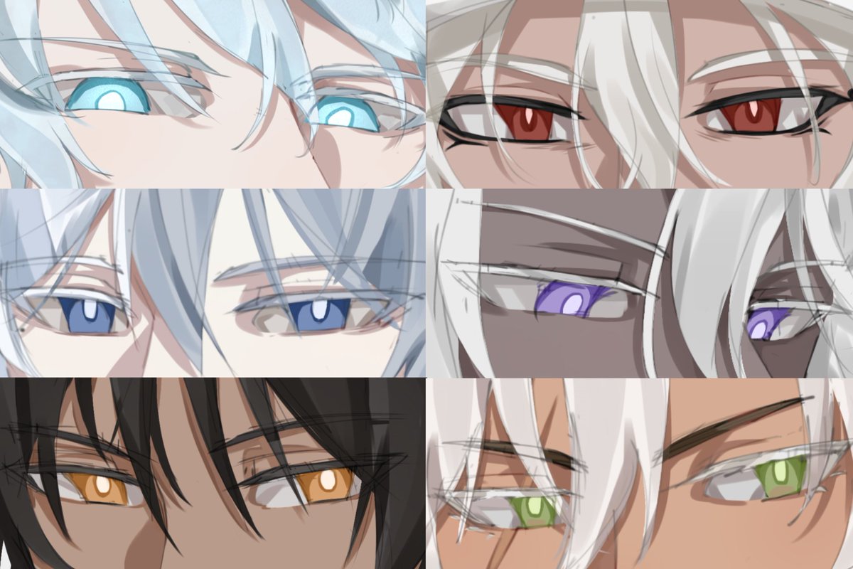 Color sketch eyes style