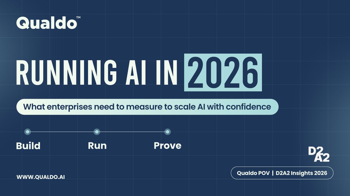 qualdo_ai's tweet photo. AI governance isn’t a phase-two problem anymore.
In 2026, accountability, reliability &amp; ROI start on day one.

Built from the 2026 Predictions report, where Qualdo partnered with D2A2, this 2-min read helps leaders act early 👇

https://t.co/hUHSLbp3P5

#EnterpriseAI #Qualdo https://t.co/oHr9wAgFIU
