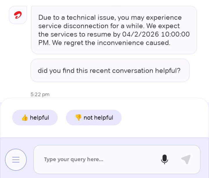 You have become shameless! After every 10 days, I am facing this. Have some grace!

<a href="/airtelindia/">airtel India</a> <a href="/Airtel_Presence/">Airtel Cares</a>