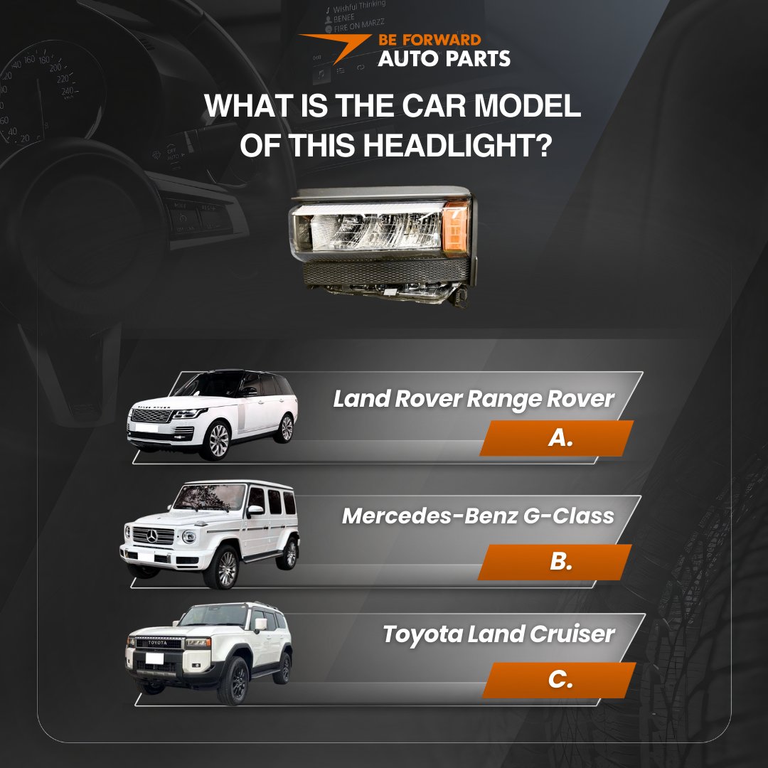 BF_AutoParts's tweet photo. π Guess the car model just by its Headlight!
π₯ Think you know the answer? Drop it below! π±π
Browse Headlights Here: https://t.co/CJa3prw1Kj
.
.
.
#GUESSTHEMODEL #autoparts #parts #headlight https://t.co/CvxquvIbKc