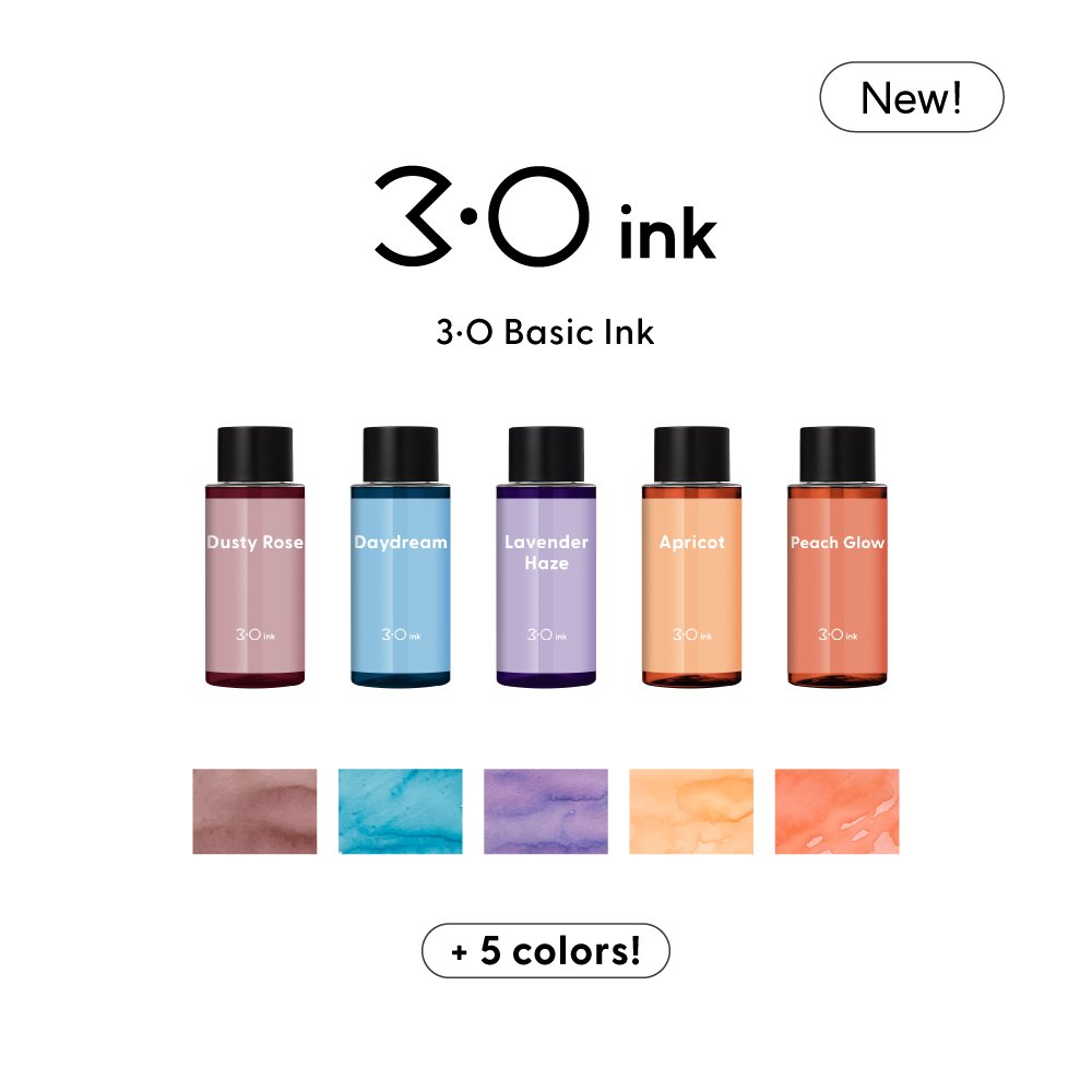 3·O 베이직잉크 신규 색상이 입고되었습니다! ✨

기본에 충실하면서도 다양한 색상으로
많은 분들에게 사랑받았던 베이직 잉크에서 새로운 색상이 출시되었습니다.

🎨더스티 로즈, 데이드림, 라벤더 헤이즈, 애프리콧, 피치 글로우