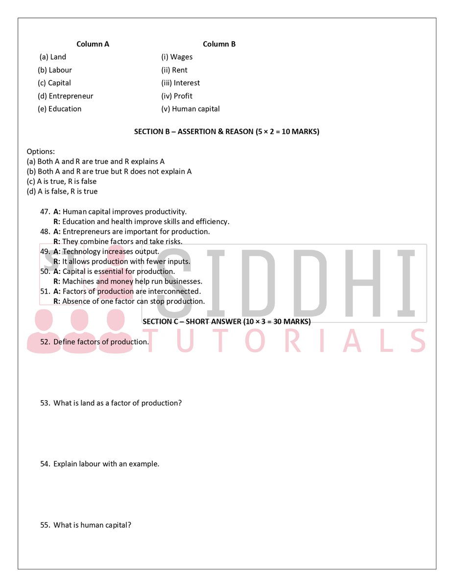 siddhi_tutorial's tweet image. 📘 Class VIII – CBSE | Social Science (Economics)
Chapter 07: Factors of Production
📍 Address: Kalinga Vihar, Bhubaneswar
📞 Contact: 9861902023
👉 Join Siddhi Tutorials today and make Economics easy &amp;amp; scoring!
#SiddhiTutorials