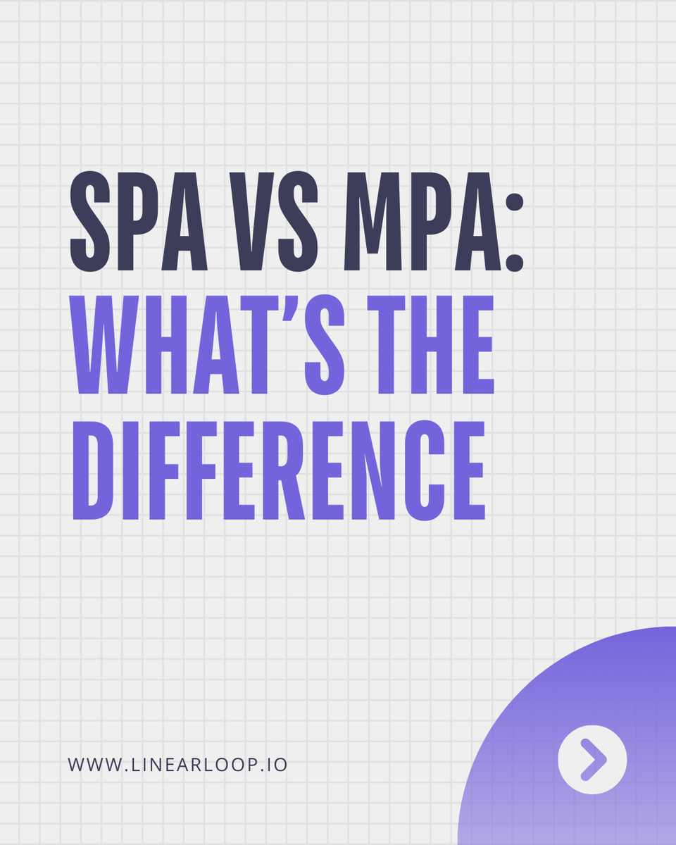 LinearloopHQ's tweet image. SPA or MPA?
We broke it down in one quick guide.
Know when to use which and why it matters.

#WebArchitecture #SPA #MPA #FrontendEngineering #Linearloop