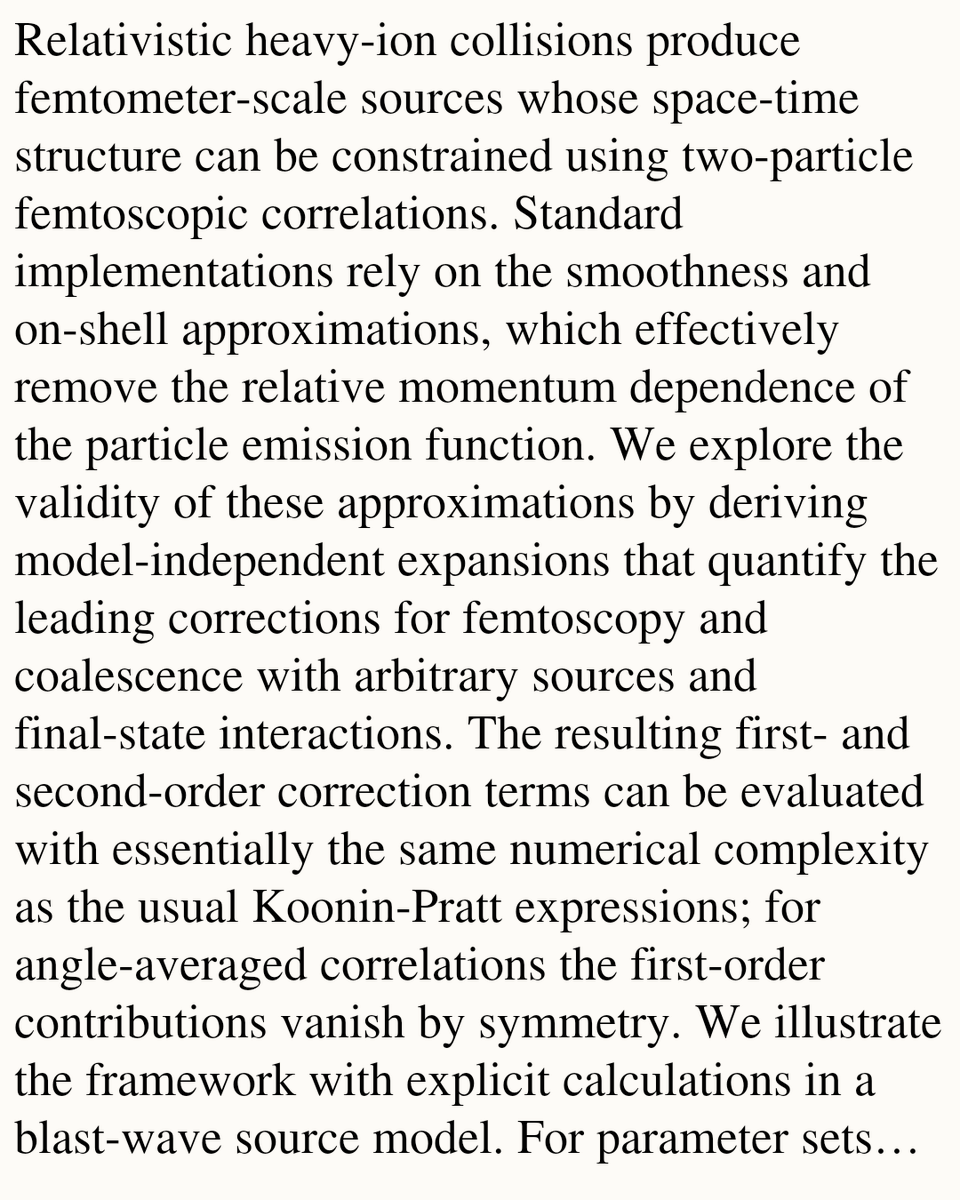 Corrections to the Smoothness and On-Shell Approximations in Femtoscopy and Coalescence

Isaac G. Smith, Kfir Blum
arxiv.org/abs/2602.02810 [𝚗𝚞𝚌𝚕-𝚝𝚑]