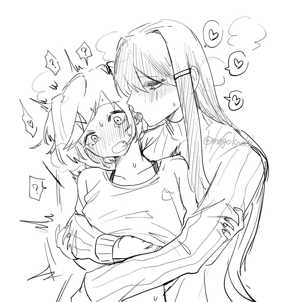 magokochi's tweet photo. 耳舐めユリナツ https://t.co/pz2XekZ3Dg