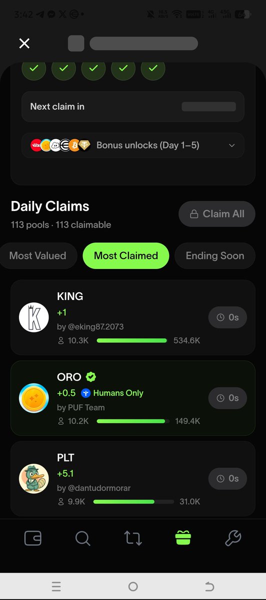 eking0523's tweet photo. The undisputed most claimed token in PUF WALLET
$KING 
Recieved it for free 
Hold it https://t.co/71rMs2fZhf