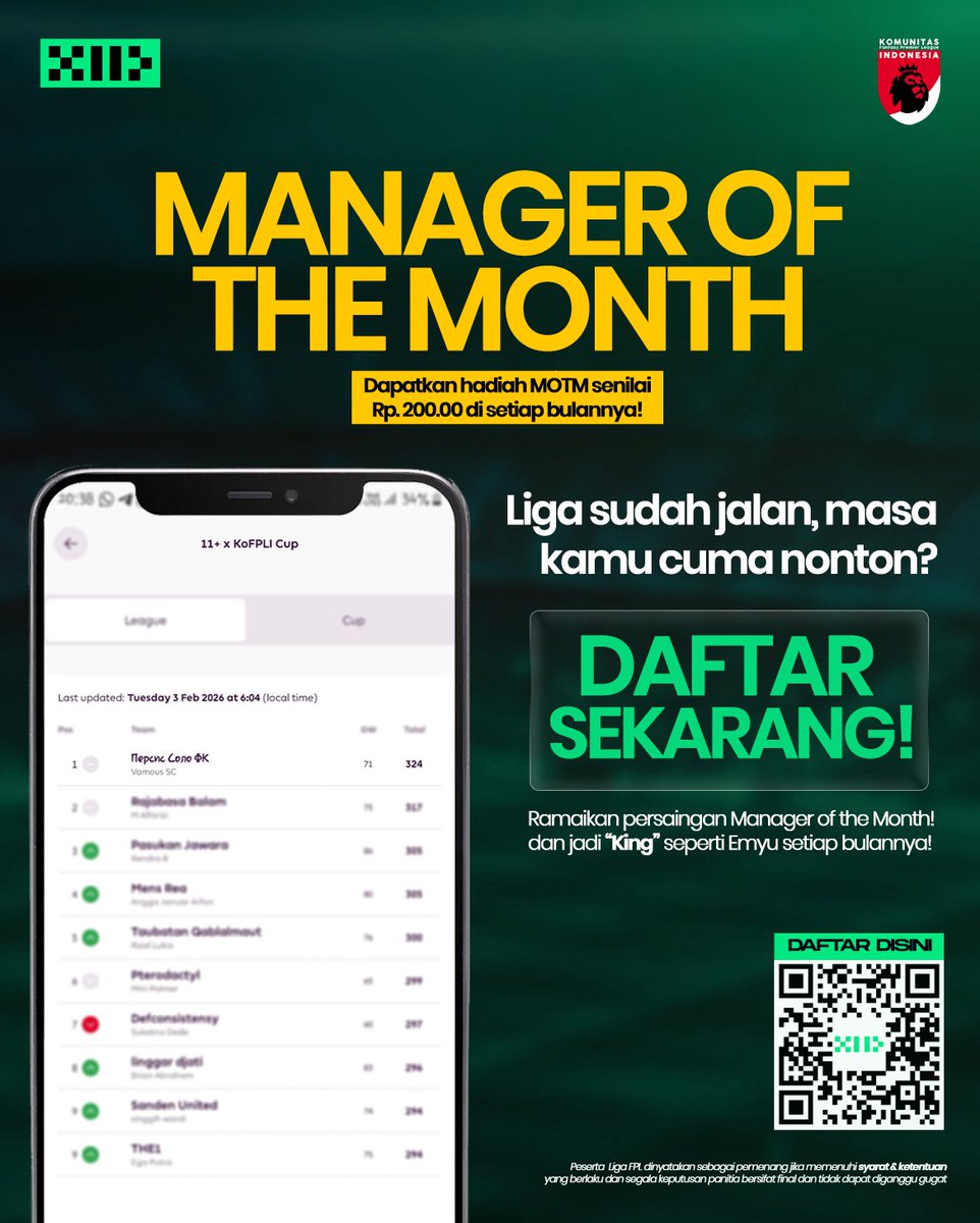 Komunitas FPL Indonesia tweet media