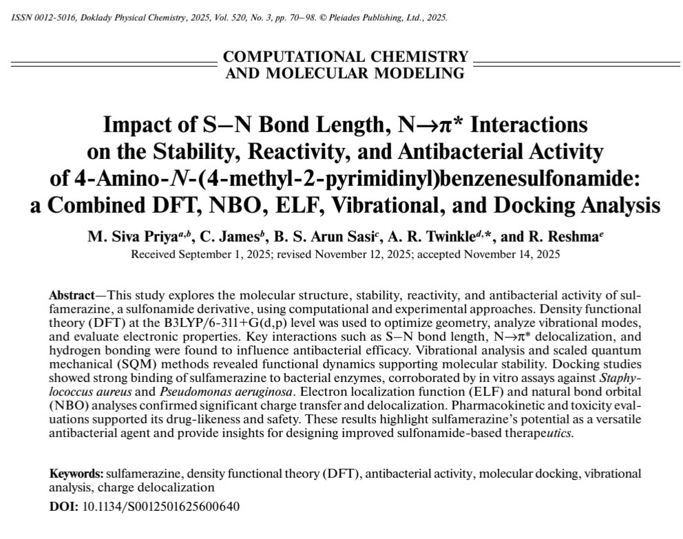 cjamesha's tweet photo. Delighted to share the research paper  published in the prestigious Journal of Computational Chemistry and Molecular Modelling. https://t.co/N9e0nnX8v1