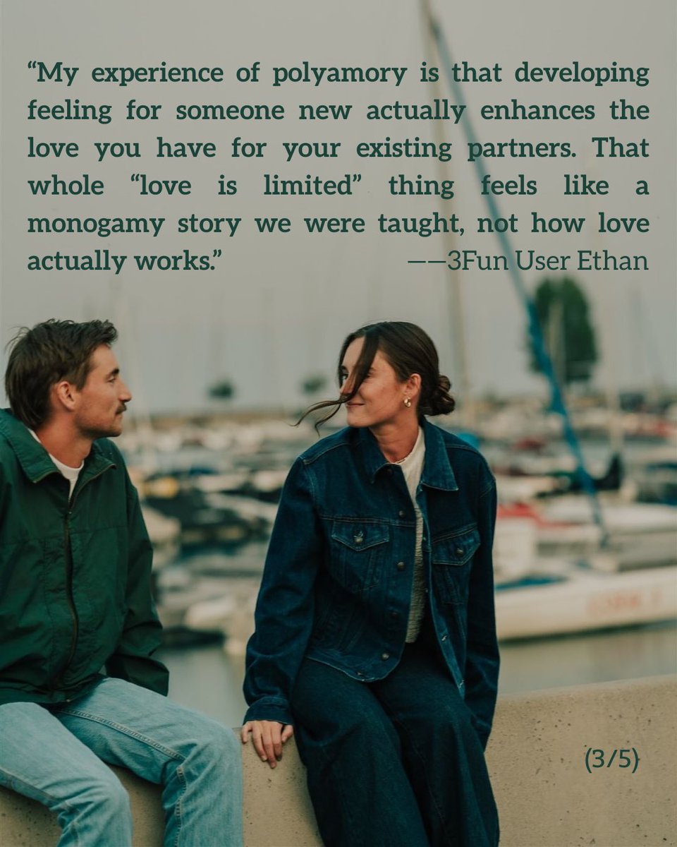 3fun_app's tweet image. For many people, the early stages of polyamory can feel overwhelming. In this post, we’re sharing how members of the 3Fun community understand polyamory. We hope their perspectives bring a bit of clarity if you’re feeling unsure or stuck. #3fun #poly #enm #lifestyle #polyamory