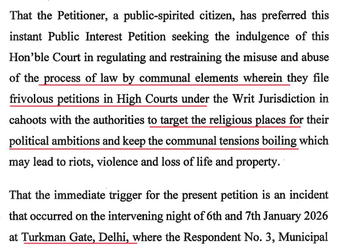 IMPORTANT

A petition has been filed in Delhi high court against us - <a href="/BhaiPreetSingh/">Preet Sirohi</a>, <a href="/SanjeevSanskrit/">Sanjeev Newar | सञ्जीव नेवर</a> and me

Our organisations <a href="/sewanyaya/">Sewa Nyaya Utthan Foundation</a> and <a href="/RashtraJyoti/">Rashtra Jyoti</a> are also named

Why? Because our combined research, reporting, advocacy and legal activism led to lawful demolition of