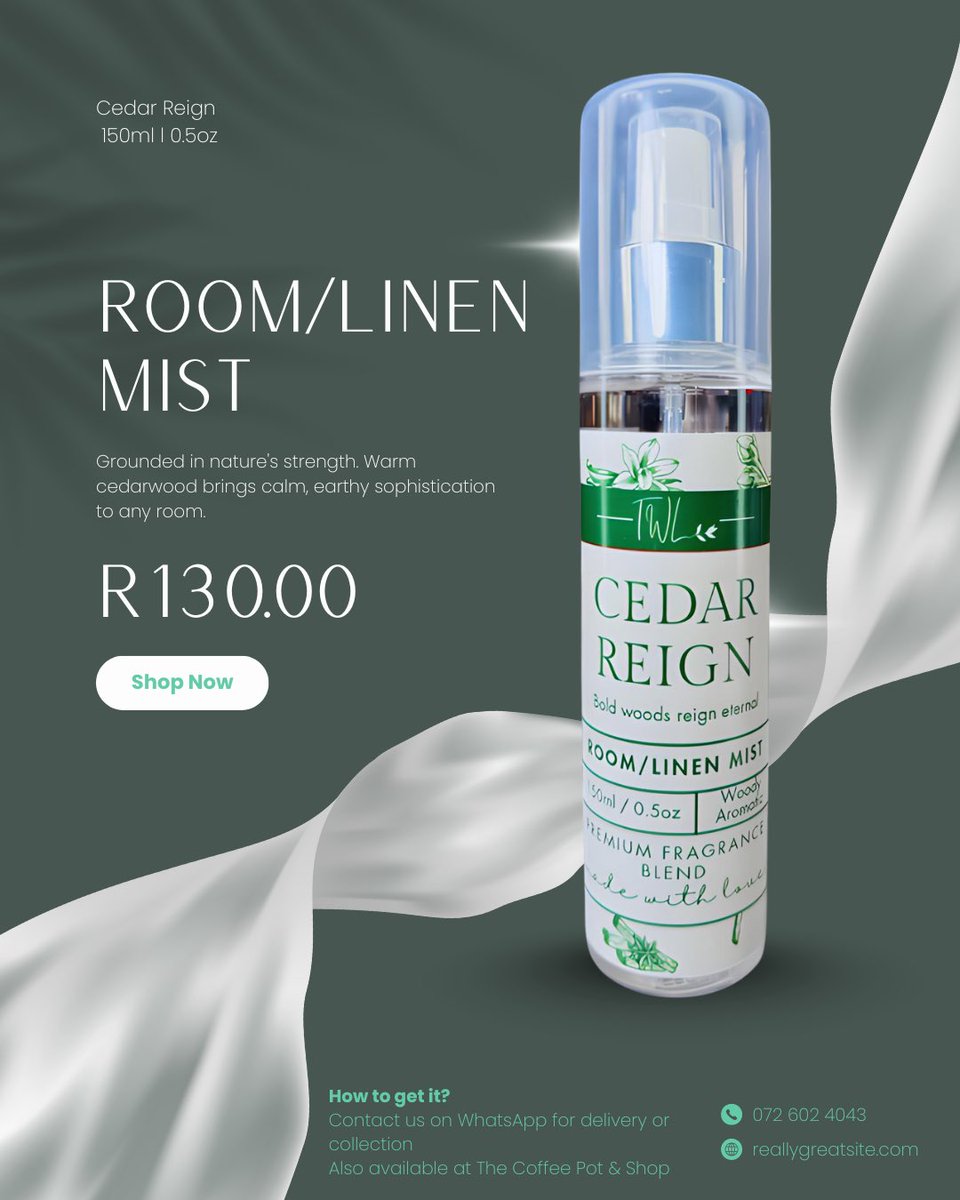 TWellnessLounge's tweet photo. Elevate every space with our handcrafted Room &amp; Linen Mists. 🌿✨ 

Natural. Luxurious. Unforgettable. 
Which scent speaks to you?

#RoomMist #HomeFragrance #LinenSpray #NaturalLiving #TWLSkincare https://t.co/9p81AiMpWA