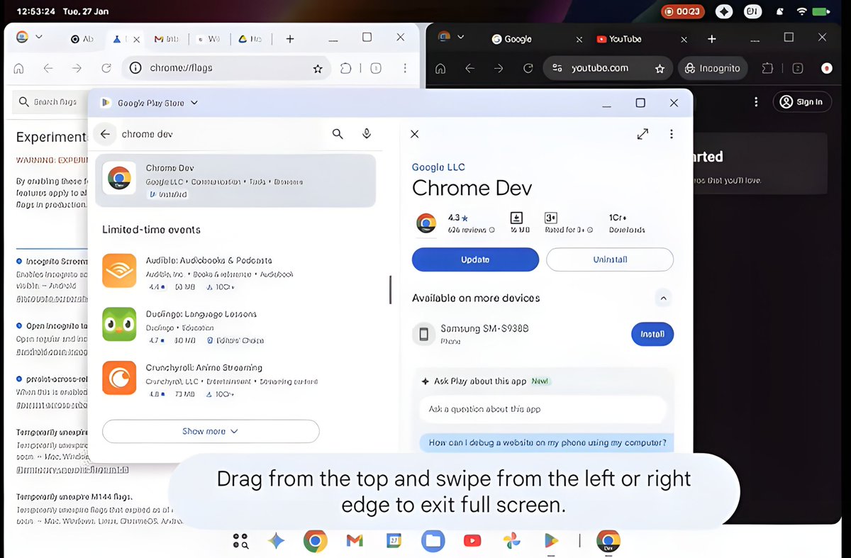 TamilTechOffici's tweet photo. ChromeOS-க்கு 'End Card' போடும் Google! 🛑

சுமார் 2034 இறுதிக்குள்.. ChromeOS முற்றிலுமாக நிறுத்தப்படலாம். அதற்கு பதிலாக "Aluminium OS" என்ற புதிய Android-based Desktop OS வரப்போகிறது.

📅 Timeline:
2026: Development ஆரம்பம்
2028-30: Laptops & PCs-ல் அறிமுகம்
2034: ChromeOS-க்கு விடைபெறுதல் 

2034 அளவில் பழைய சாதனங்களுக்கு மட்டுமே Support வழங்கப்படும், பின்னர் படிப்படியாக Chrome OS நிறுத்தப்படும்

இதனால்தான் சமீப காலமாக Android-ல் Desktop Features அதிகமாகவும், ChromeOS Update-கள் குறைவாகவும் வருகின்றன!

Mobile, Tablet, Laptop... இனி எல்லாமே Android தான்! 🤖
#SuperTT #ChromeOS #Android #AluminiumOS #TamilTech
