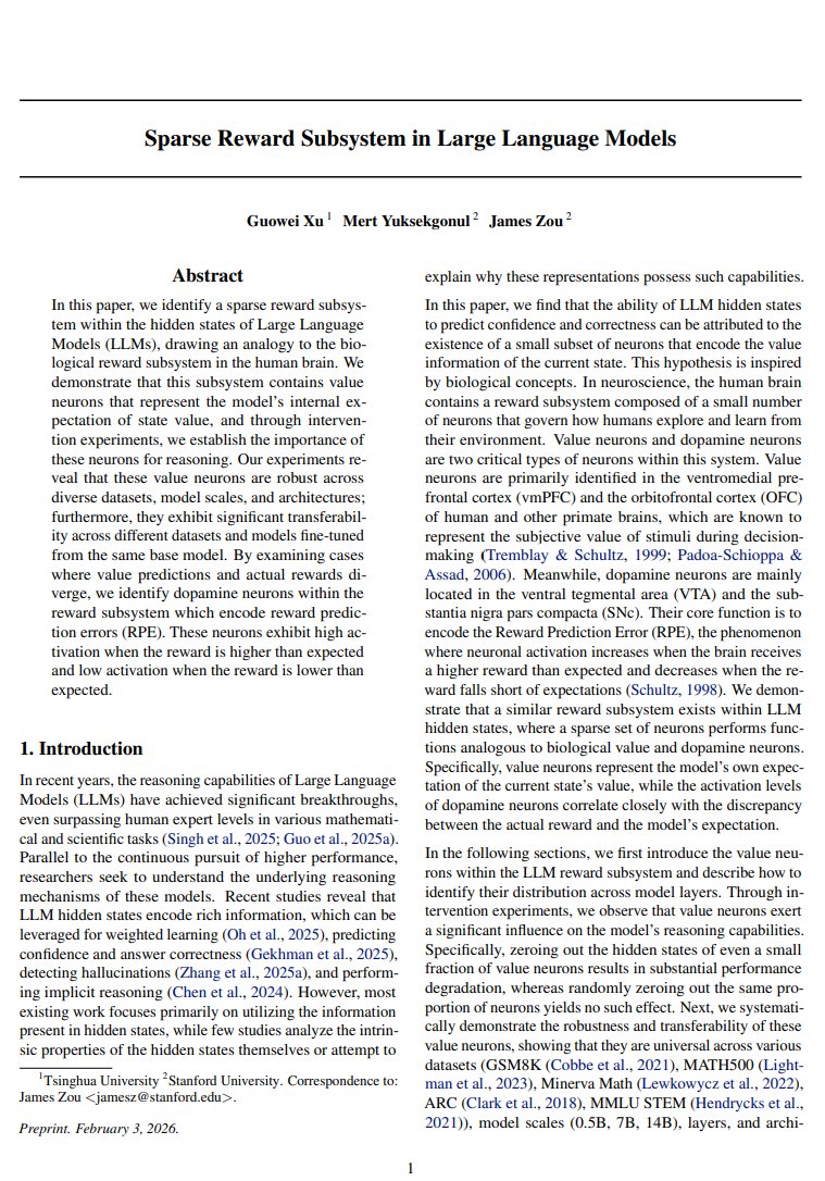 ai_database's tweet image. 人間の脳にある「ドーパミンニューロン」に相当するものもLLMの内部に見つかったと報告されています。
これは予想より良い結果が得られると活性化し、期待はずれだと抑制されると考えられており、LLMの中にも、全く同じパターンで反応するニューロンが存在していたそうです。