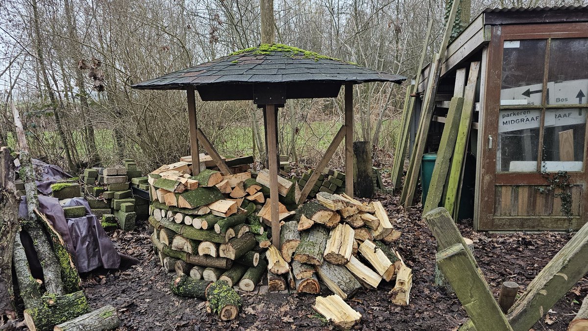 DuylsBos's tweet photo. Afgelopen zaterdag werden er 2 grote bomen geveld (kijk op https://t.co/AZImoYBMbO) en de restanten worden nu stukje bij beetje opgeruimd. Zagen, sjouwen, kloven en stapelen maar ๐ชต๐ช๐ช๐ช๐ผ
#houtstapel #houtzagen #populier #goedbezig #altijdwattedoen https://t.co/0WWm604H6Y