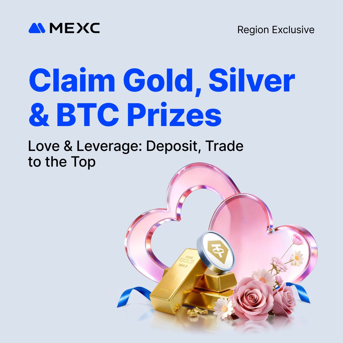 💘 Valentine’s Special 💕 Trade &amp; Win is LIVE.
🏆 Win BTC Airdrops, USDT &amp; Exclusive Rewards

How to join 👇
1️⃣ Follow <a href="/MEXC_SouthAsia/">MEXC South Asia</a> 
2️⃣ Complete tasks: gleam.io/n0CO8/valentin…
3️⃣ Register: mexc.co/en-GB/campaign…
4️⃣ Like, RT &amp; tag 3 friends 💕

⏰ Event Ends 22th Feb
🎯 50