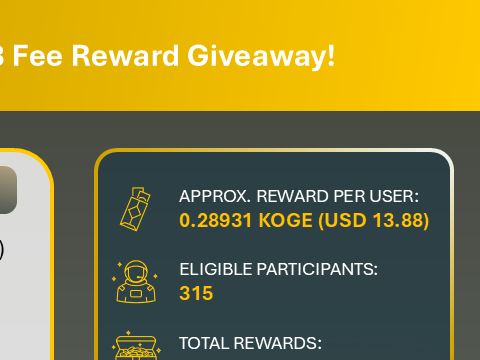 48Club_Official's tweet photo. Phase 34 Trading Competition Reward Summary
🎁 Total Reward Pool: 91.1333 $KOGE (≈ USD 4,374)
👥 Eligible Participants: 315
📦 Approx. Reward per User: ~0.28931 $KOGE (≈ USD 13.88)
#48Club #KOGE https://t.co/1FKpdCwzEE