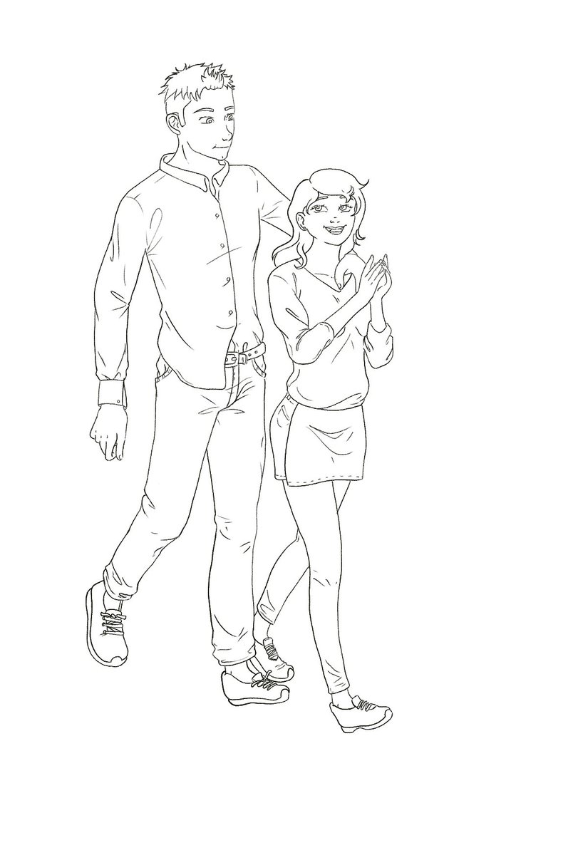 Empiezo nuevo dibujo, la idea es tenerlo para San Valentín... Pero algo me dice que no voy a llegar sobretodo porque aún me estoy debatiendo con el fondo.