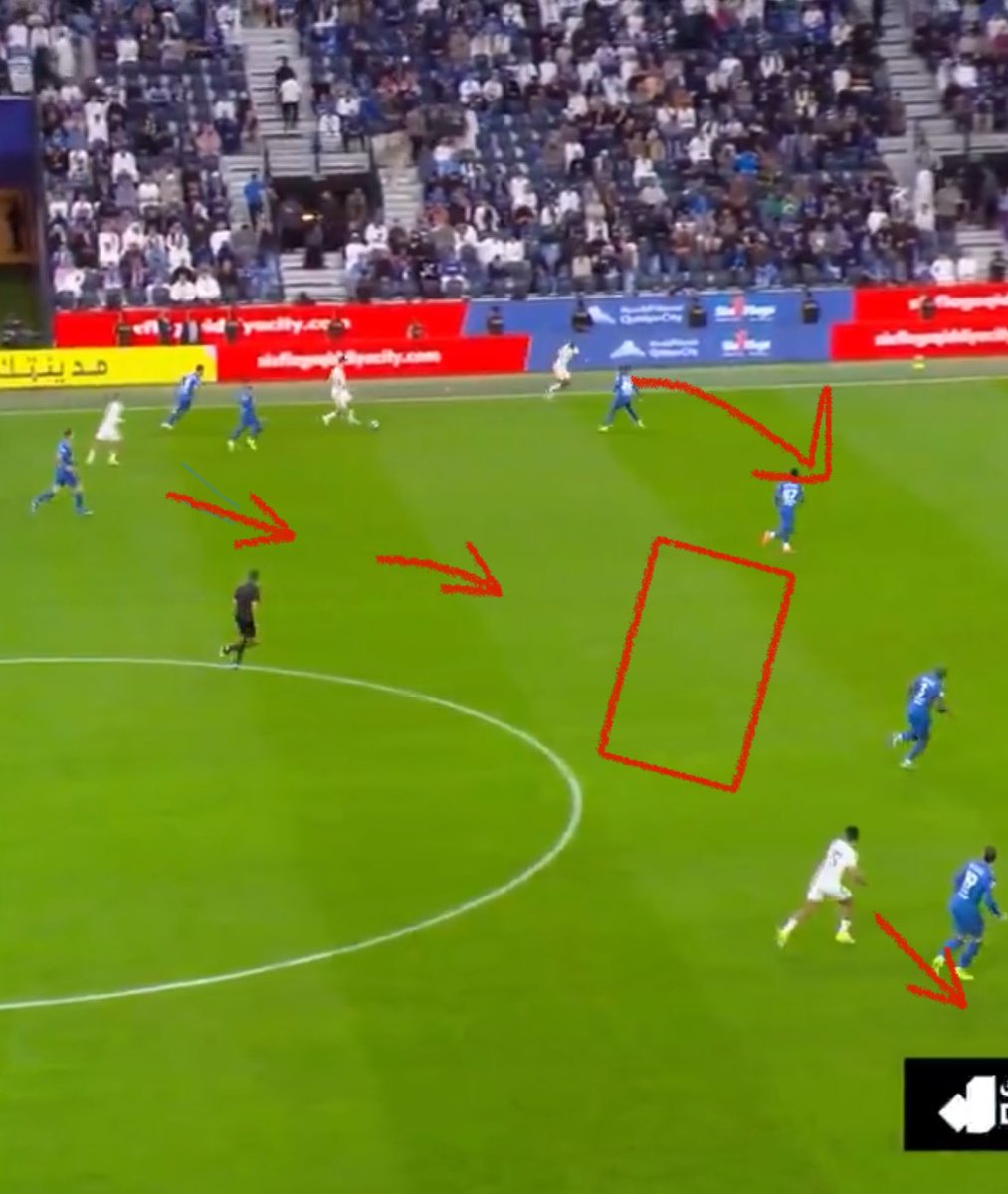 woodwdaky's tweet photo. اخطاء وقعت في هجمة ايبانيز في مبارة #الأهلي_الهلال أهمها عدم مساندة انزو ميو في العمق في الزيادة العددية وبقاء جالينو على الطرف كانت بتكون هجمة سهله وناجحه https://t.co/CgHgOD7Iay