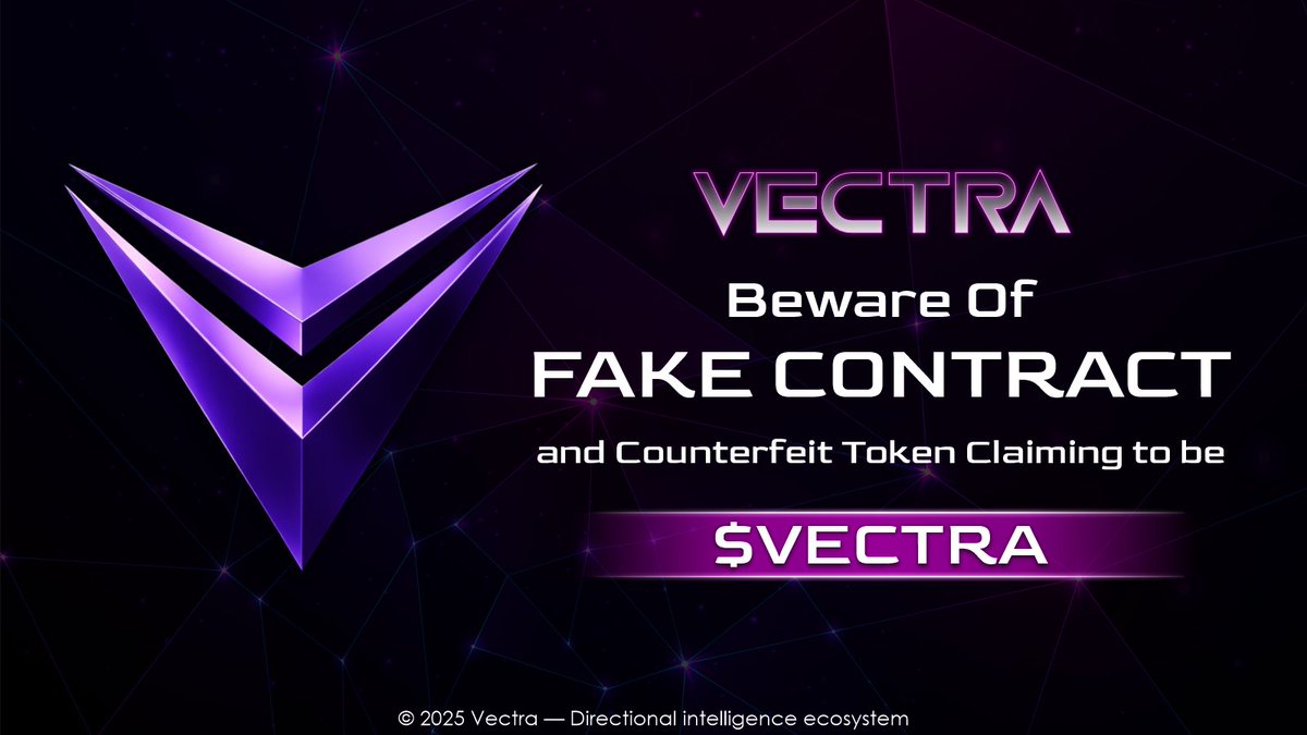 vectra_system's tweet photo. Warning!! Please be wary of fake contracts impersonating $VECTRA

Our official account is only available here.

https://t.co/iaD9jBbWKt
https://t.co/JA1lfwr9Cp
https://t.co/r7EC43CyiC https://t.co/qfudhOlXzN