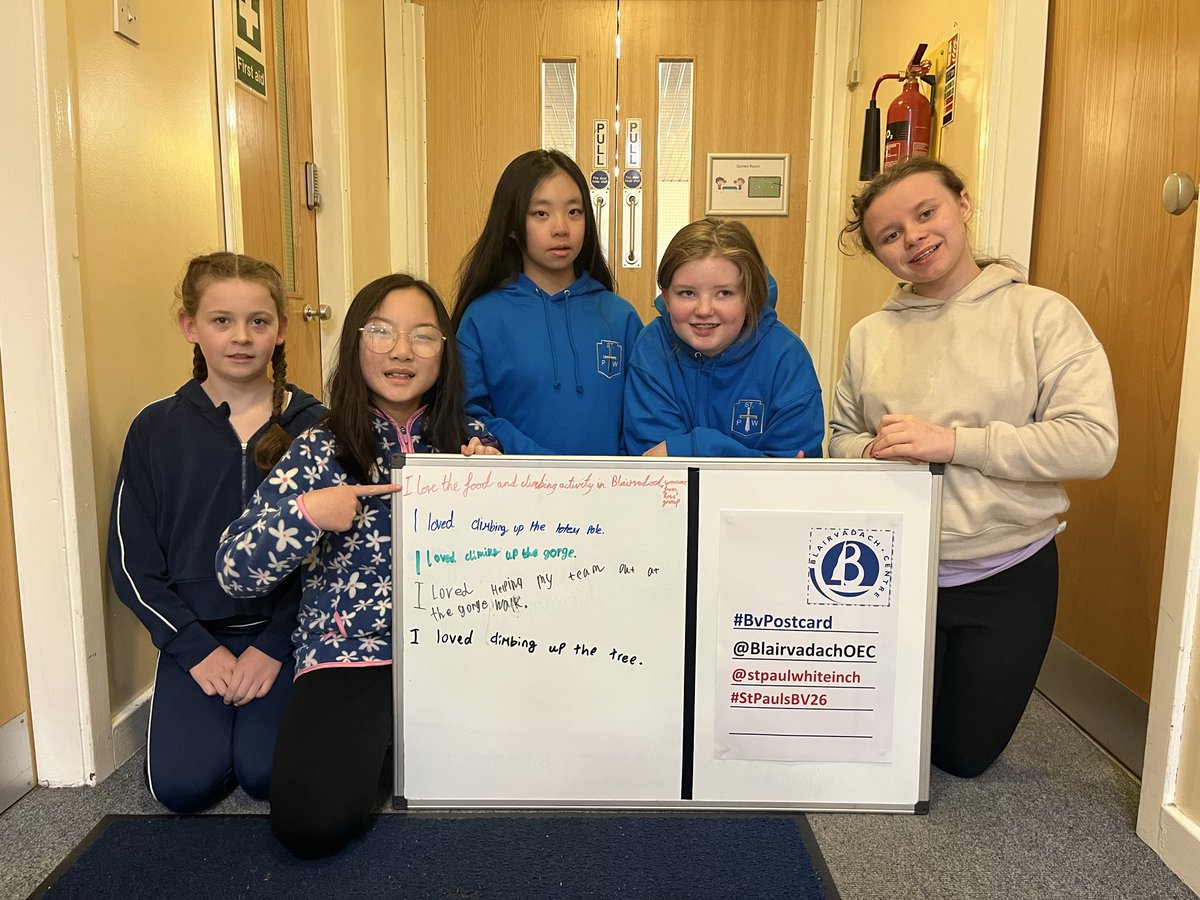 BlairvadachVMac's tweet photo. #BvPostcard
@stpaulwhiteinch
#StPaulsBV26
Some electronic postcards about people’s  best bits so far @BlairvadachOEC 🤩 https://t.co/cisrE6Zohk